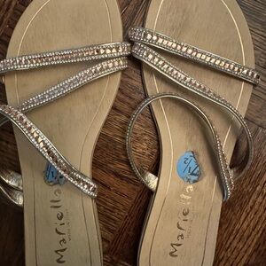 Pink and Silver Women's Sandals